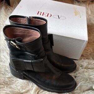 Red Valentino Women's Black Leather Boots